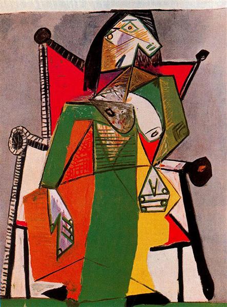 Pablo Picasso Painting Woman Sitting In An Armchair Surrealism